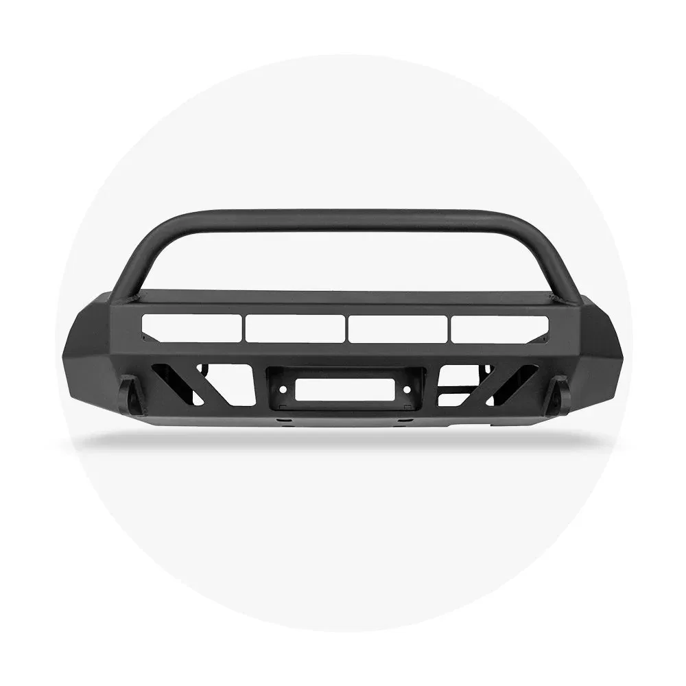 CR3306 – CALI RAISED Bumper, One Piece Design Direct-Fit Mounting Hardware Included Without Grille Guard With Interna...